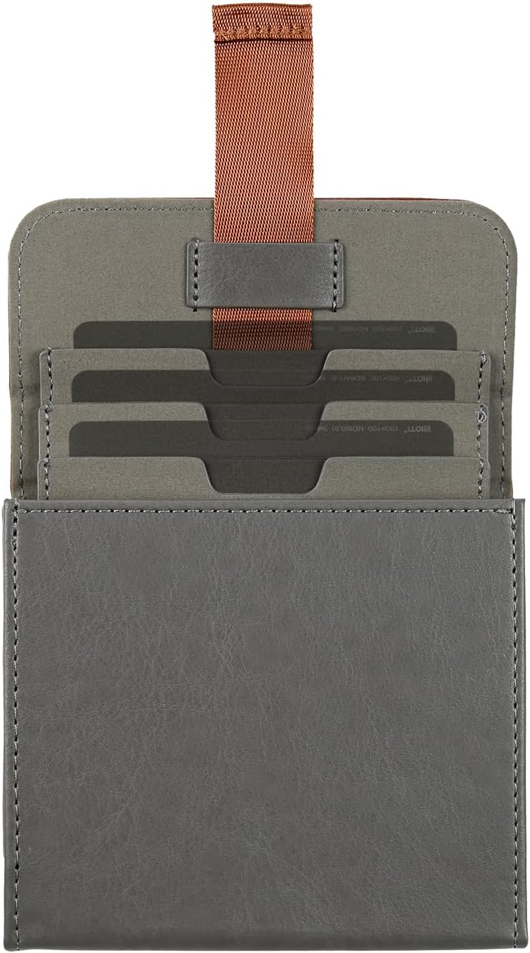 SIOTI Camera 100 * 100mm Square Filter Case 3 Pockets, Leather Filter Pouch, Compatible with 100mm*100mm Square ND/GND/Colorful Filter - Image 1